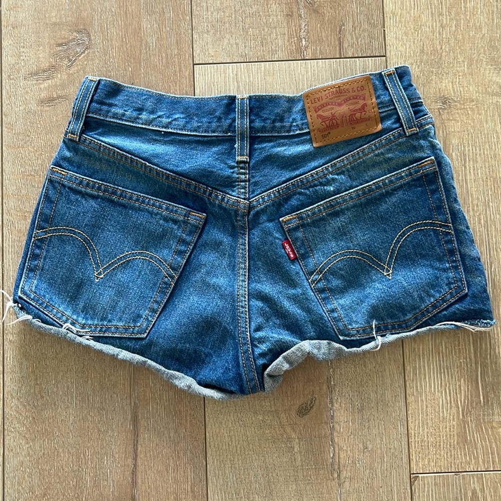 Levi’s 501 Button-Fly Rolled Cuff Denim Jean Shorts